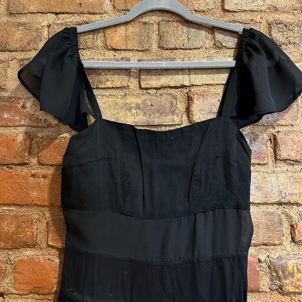 Anthropologie Black Midi Dress